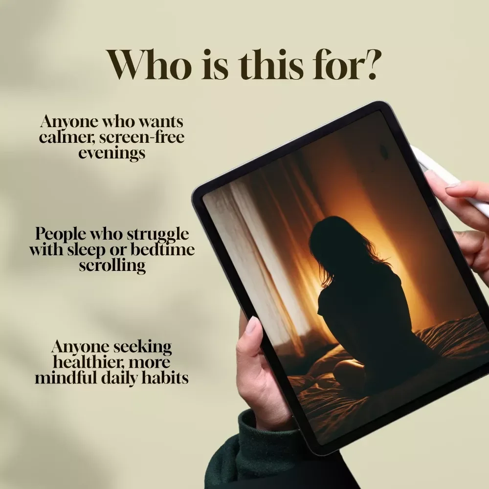 Screen-Free Wind-Down Steps Checklist | Digital Download Sleep Routine Guide | Evening Ritual eBook for Relaxation & Better Rest