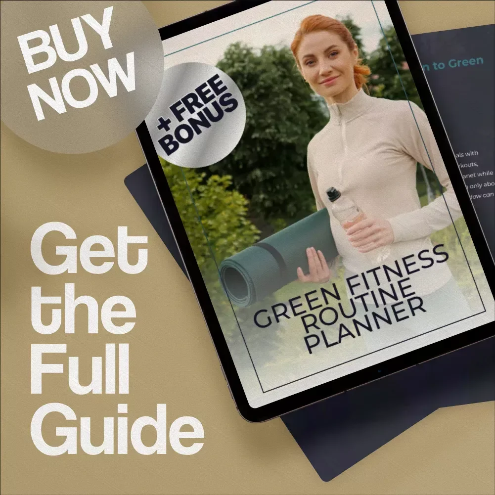 Green Fitness Routine Planner | Eco-Friendly Workout Guide | Sustainable Fitness Digital Download