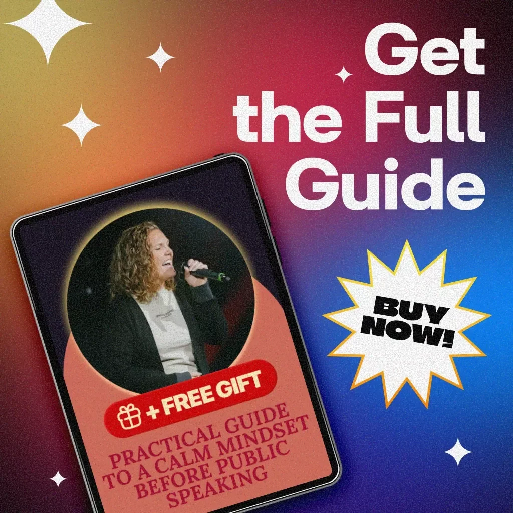 Practical Guide to a Calm Mindset Before Public Speaking | Public Speaking Anxiety Relief | Digital Download eBook, Guide & Checklist