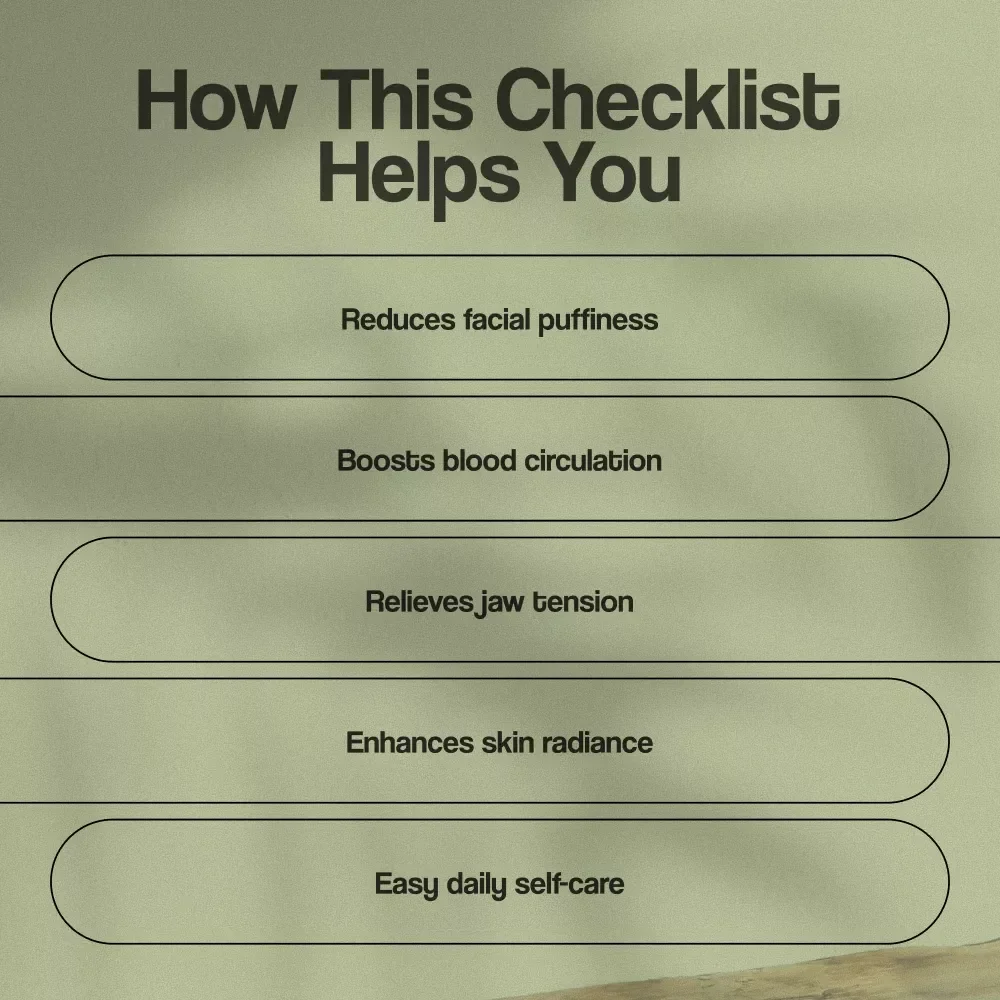 5-Minute Facial Massage Routine (Step Checklist) | Instant Digital Download | Skincare Self-Care Guide for Radiance, Anti-Aging & Relaxation