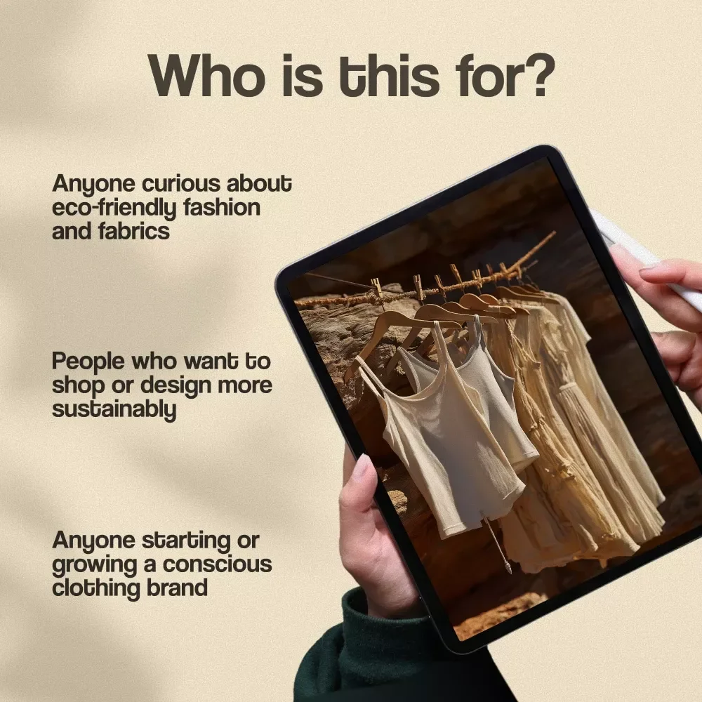 Guide to Organic Cotton & Plant-Based Fabrics | Sustainable Fashion, Eco-Friendly Textiles, Conscious Living eBook Download