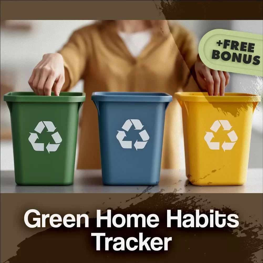 Green Home Habits Tracker | Eco-Friendly Checklist | Sustainable Living Digital Download | Zero Waste Lifestyle Guide | Reusable & Minimalist Home Tips