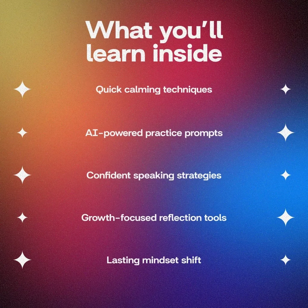 Practical Guide to a Calm Mindset Before Public Speaking | Public Speaking Anxiety Relief | Digital Download eBook, Guide & Checklist