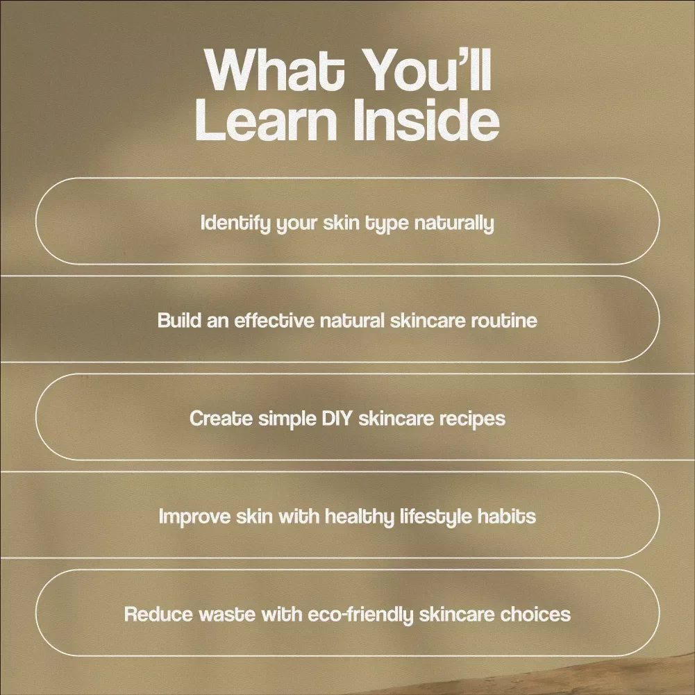 Natural Skincare Routine Guide | Digital Download for Glowing Skin | eBook with Natural Skincare Tips, DIY Recipes & Sustainable Skincare Practices