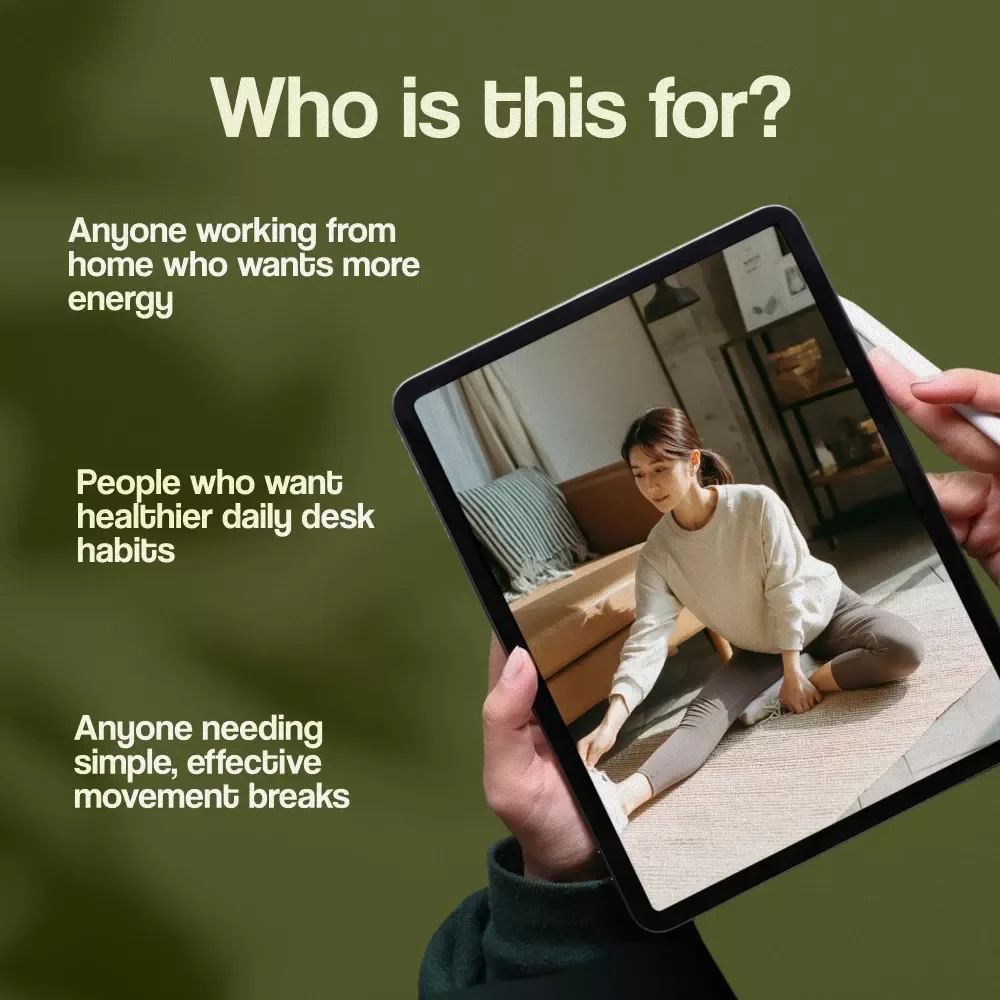 Build a WFH Movement Routine | Digital Download Guide for Remote Workers, Productivity, Health & Wellness, AI Tools, Stretch Breaks