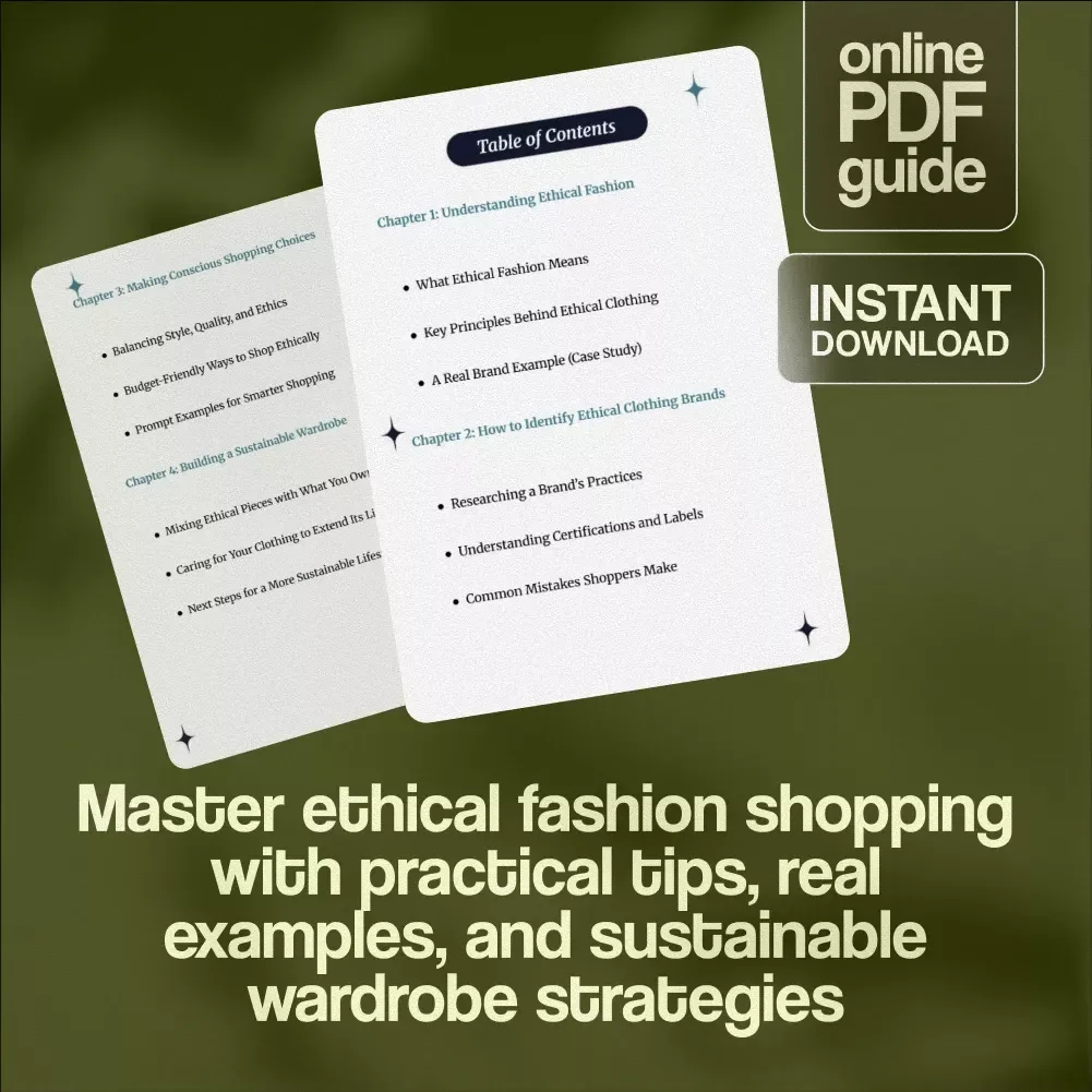 Guide to Shopping for Ethical Clothing Brands | Digital Download | Sustainable Fashion eBook | Conscious Shopping Guide | Eco-Friendly Wardrobe Checklist