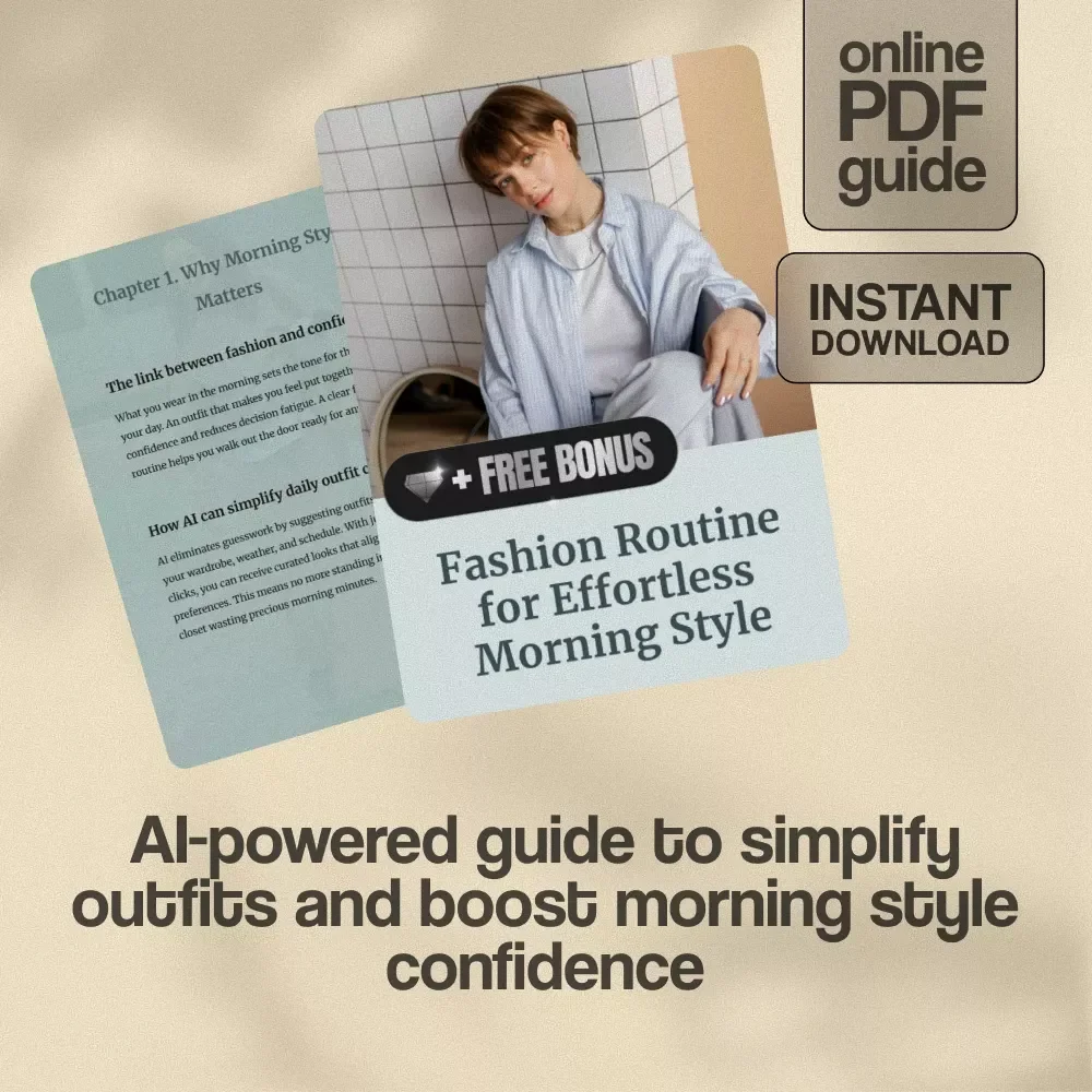 Fashion Routine for Effortless Morning Style | Digital Download Guide for Confidence, AI Outfit Planning & Stress-Free Wardrobe Routine