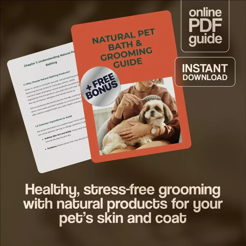 Natural Pet Bath & Grooming Guide | Digital Download | Holistic Pet Care eBook for Healthy Skin, Coat & Stress-Free Grooming
