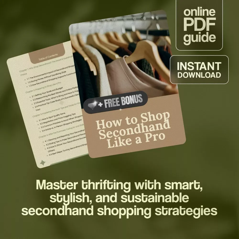 How to Shop Secondhand Like a Pro | Thrift Store Guide, eBook & Digital Download for Sustainable Fashion, Budget-Friendly Shopping, and Resale Tips