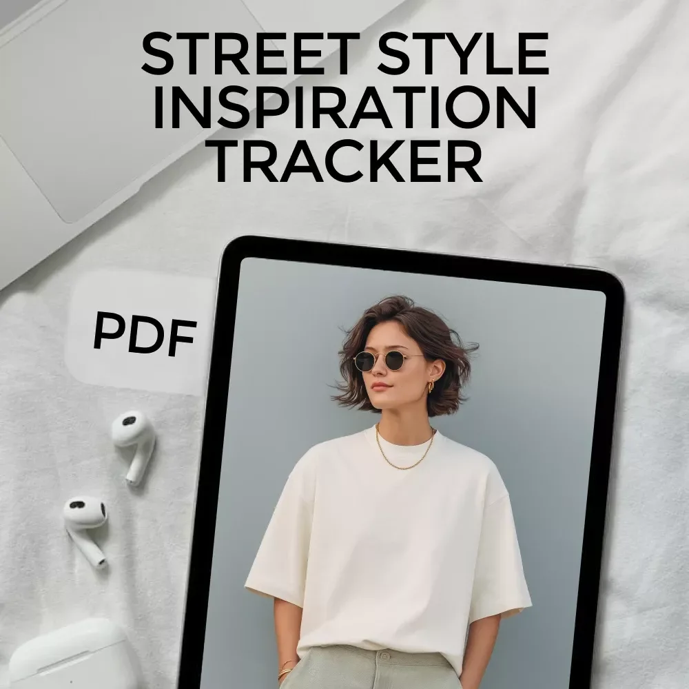 Street Style Inspiration Tracker | Printable Fashion Checklist for Outfits, Color Palettes, Trends & Wardrobe Ideas | Digital Download KEYWORDS