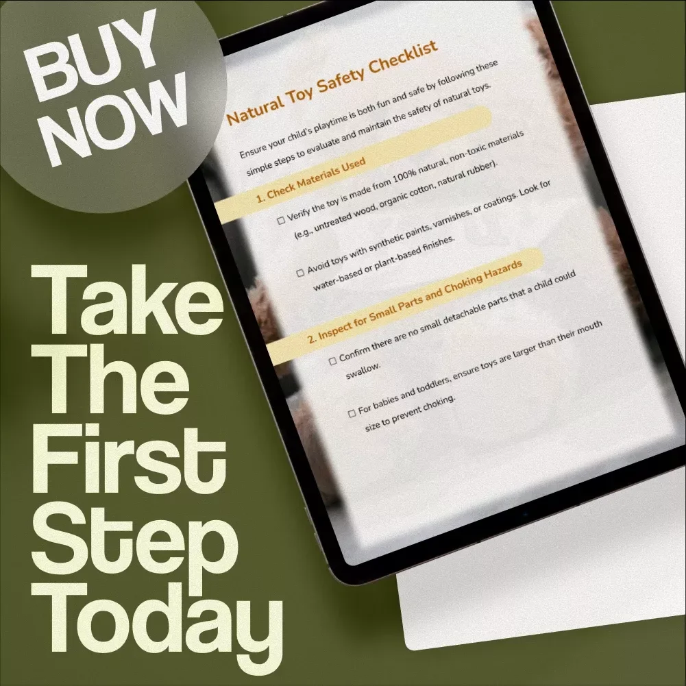 Natural Toy Safety Checklist | Non-Toxic Playtime Guide | Child-Safe Toy Care eBook Digital Download