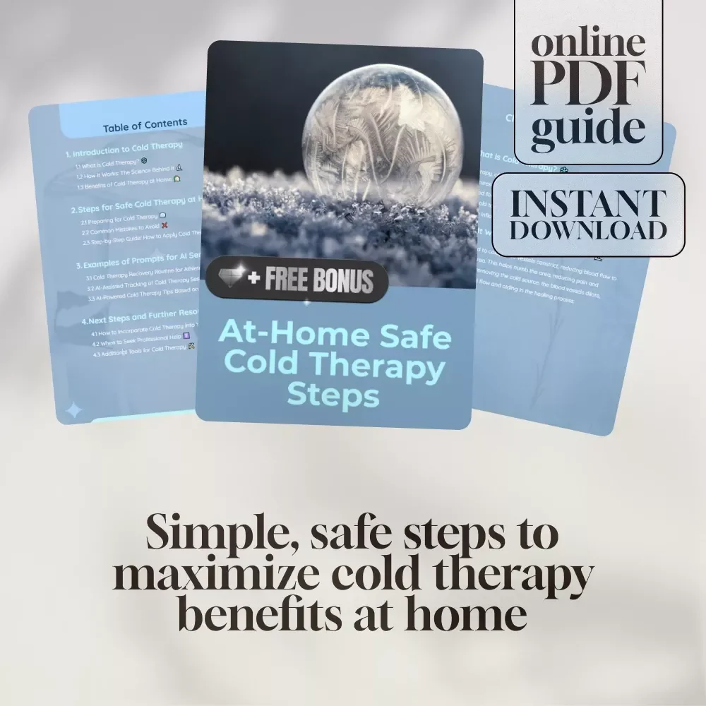 At-Home Safe Cold Therapy Steps | Digital Download Guide for Beginners | Cold Therapy Recovery, Wellness & Self-Care eBook