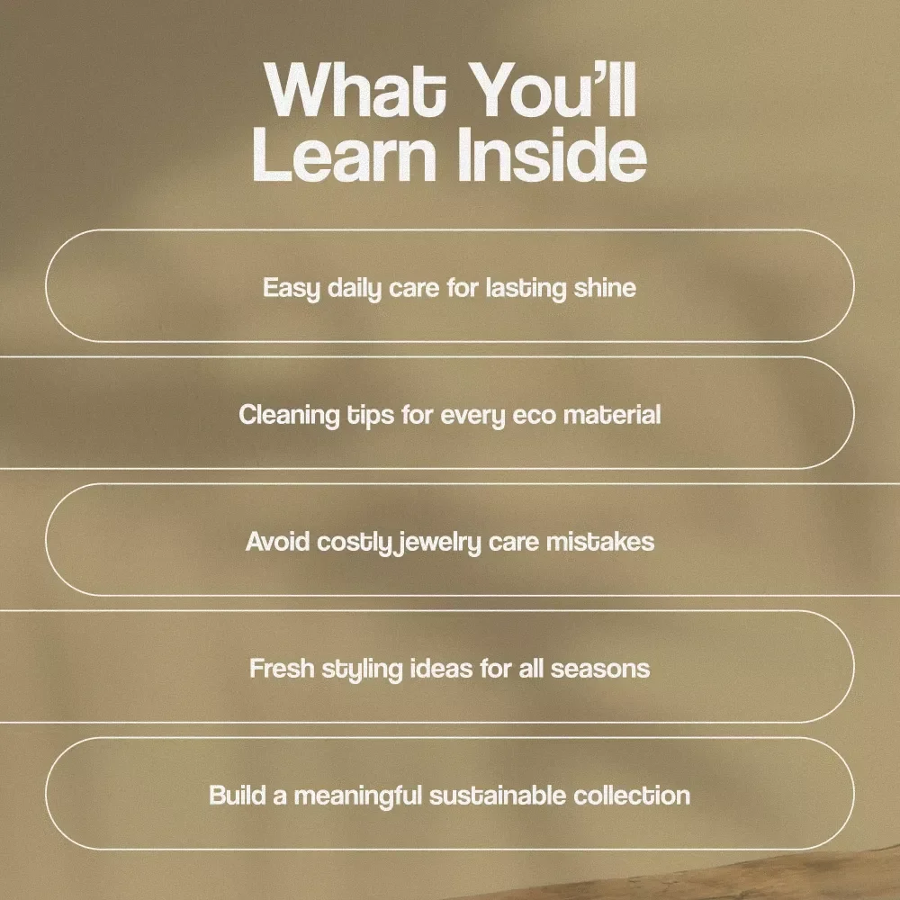 Eco Jewelry Care & Styling Tips Guide | Sustainable Jewelry Care eBook | Digital Download on Eco-Friendly Jewelry Maintenance, Styling & Sustainable Fashion