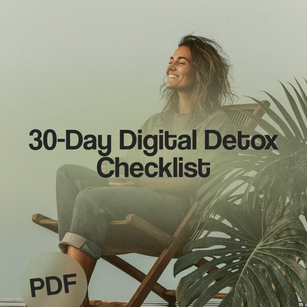 30-Day Digital Detox Checklist | Printable Self-Care eBook, Screen Time Reset, Mindful Living Digital Download