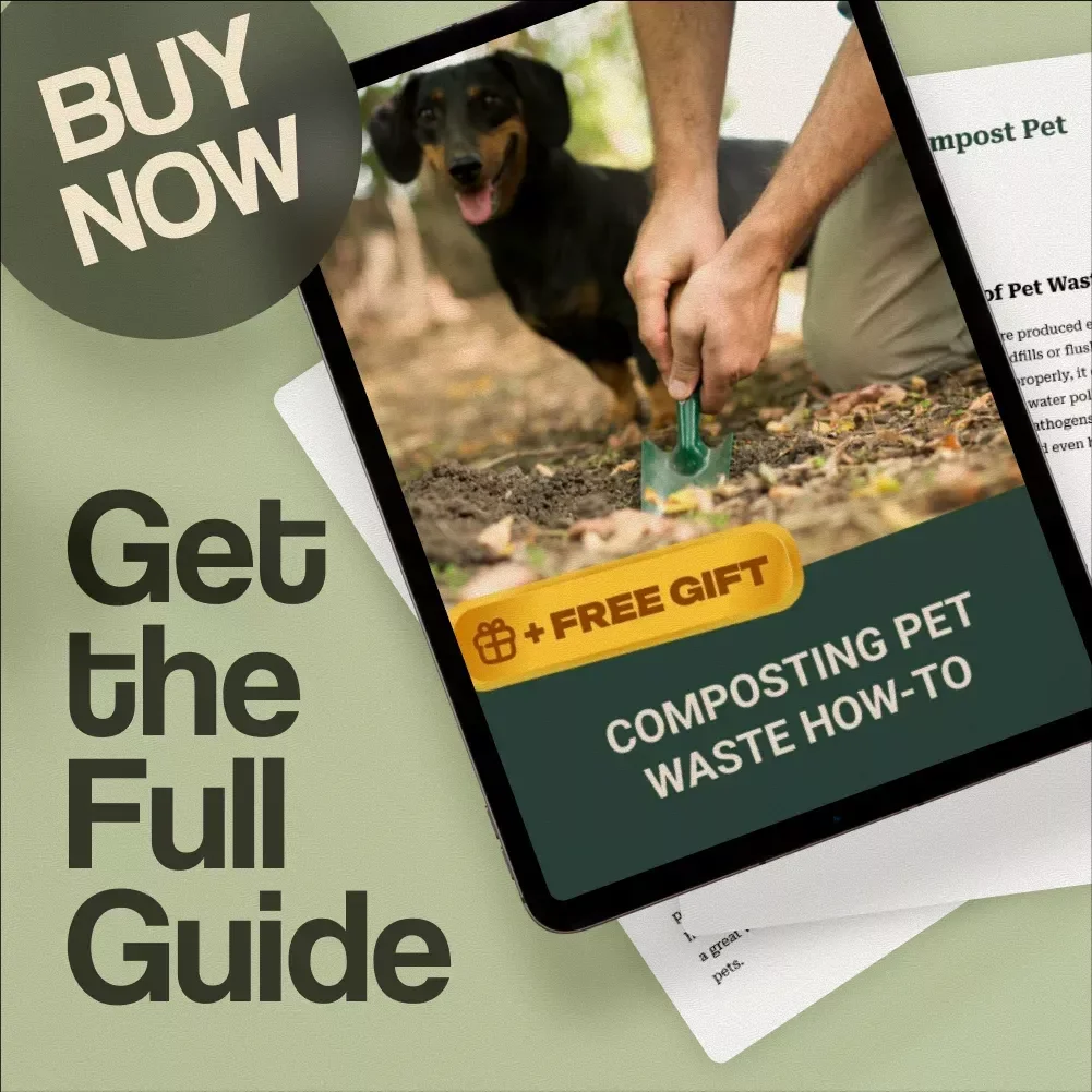 Composting Pet Waste How-To | Digital Guide for Eco-Friendly Pet Owners | Safe Pet Waste Composting eBook & Backyard Composting Tips