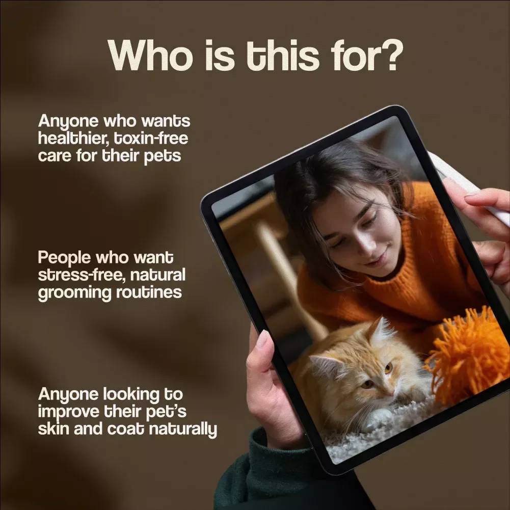 Natural Pet Bath & Grooming Guide | Digital Download | Holistic Pet Care eBook for Healthy Skin, Coat & Stress-Free Grooming