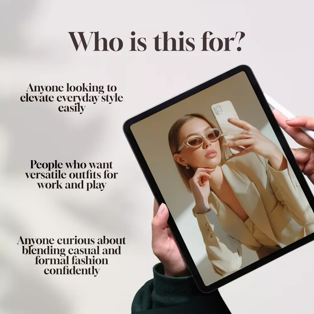 Mini Guide to Mixing Casual and Formal Pieces – Digital Style Guide for Effortless Day-to-Night Outfits, Wardrobe Planning, and AI-Powered Outfit Ideas