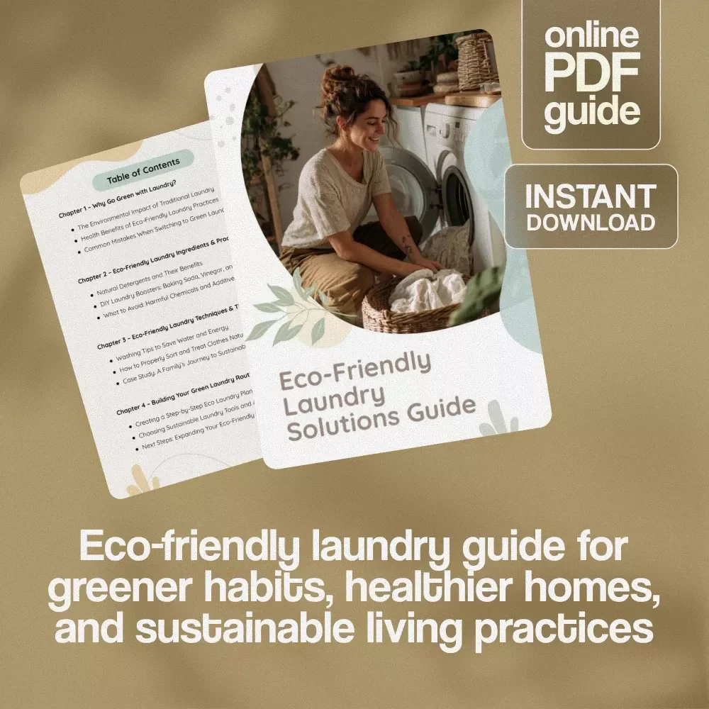 Eco-Friendly Laundry Solutions Guide | Sustainable Living eBook | Green Laundry Tips, Natural Detergents, DIY Boosters & Eco Routine Checklist