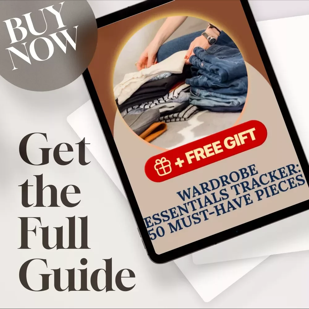 Wardrobe Essentials Tracker: 50 Must-Have Pieces | Digital Capsule Wardrobe Guide, Minimalist Closet Planner, Printable Fashion Checklist, eBook PDF Download