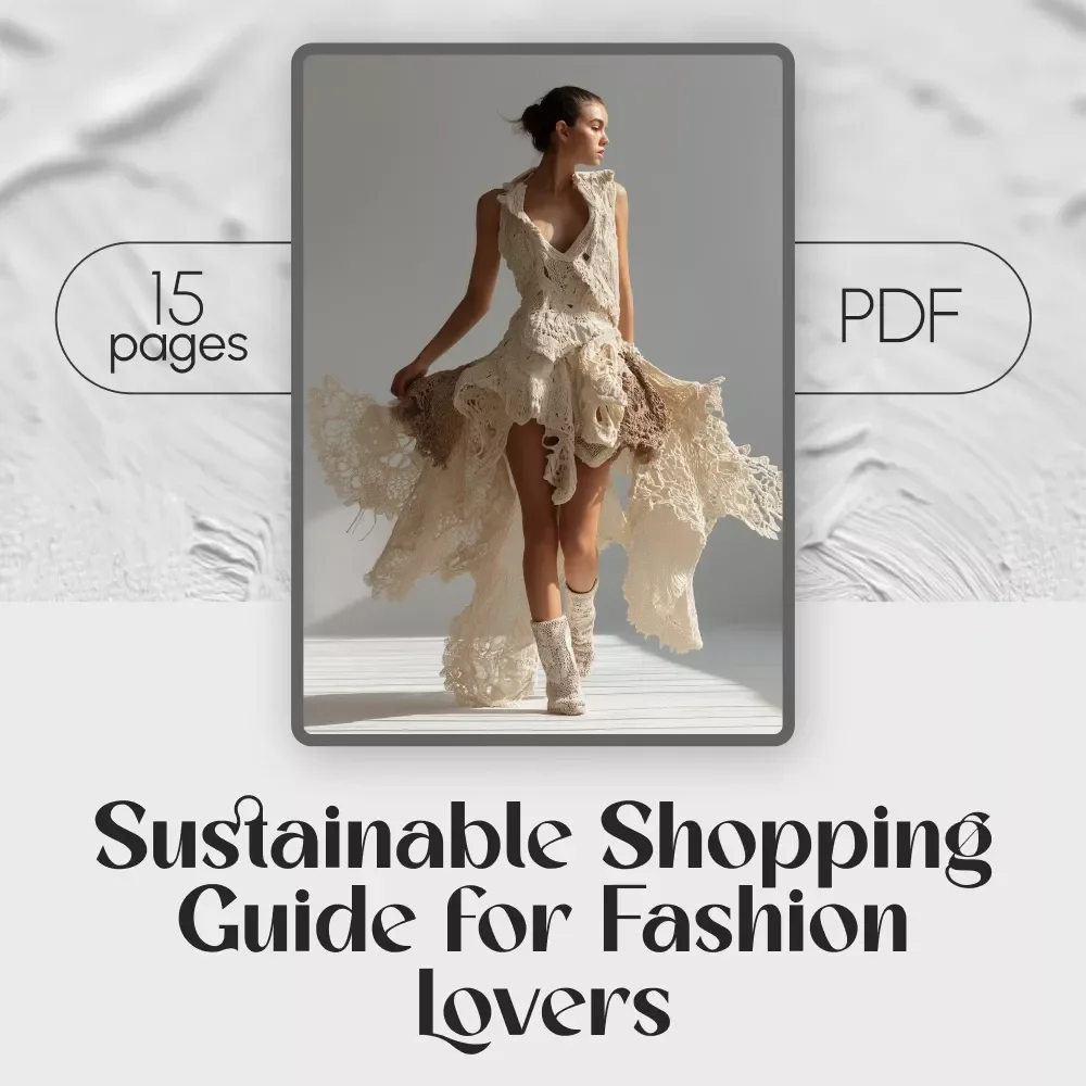 Sustainable Shopping Guide for Fashion Lovers | Eco-Friendly eBook, Conscious Style Checklist, Digital Download for Ethical Fashion Wardrobe
