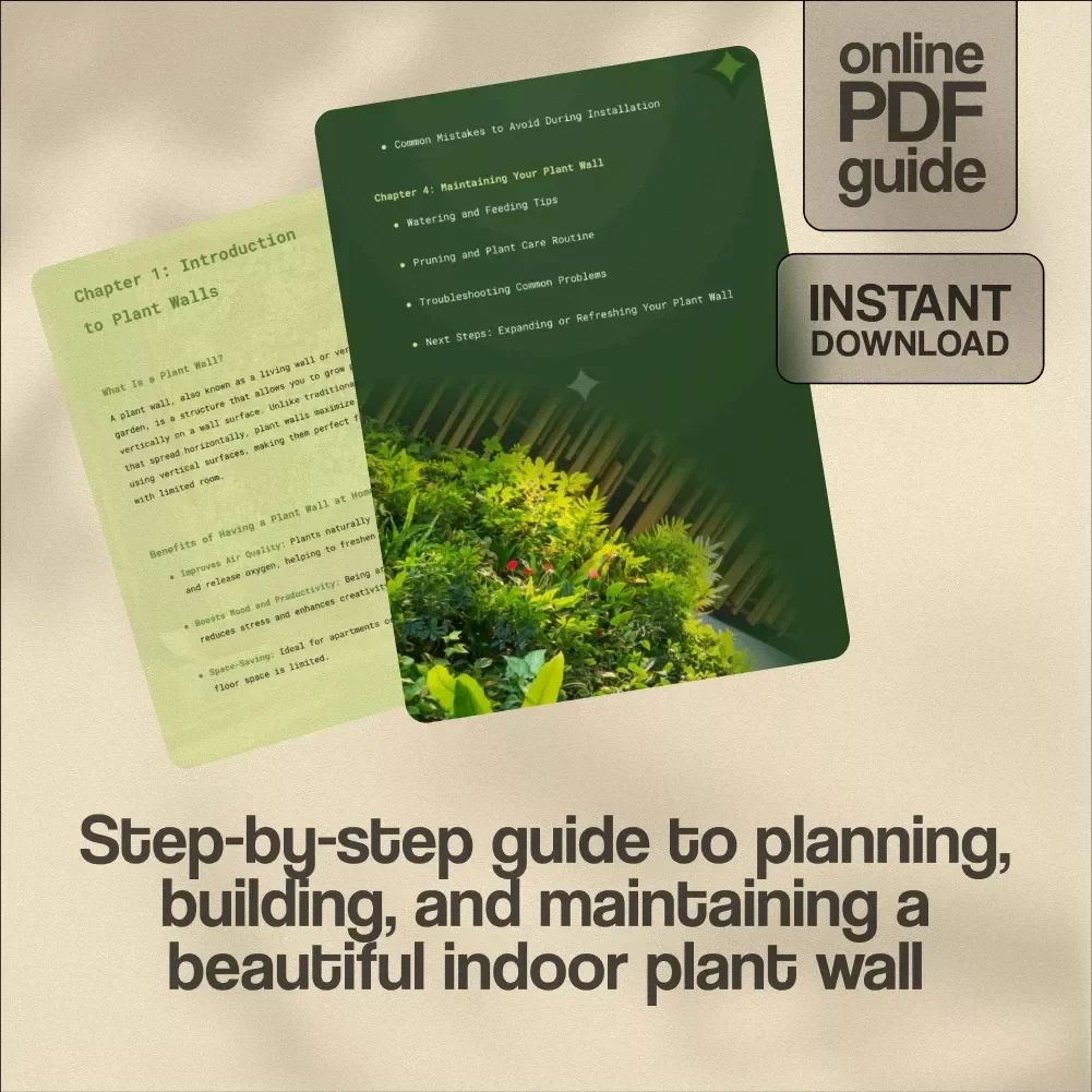 How to Build a Plant Wall at Home | Digital Download Guide for Vertical Gardens, Indoor Plant Decor & Living Wall DIY Tutorial