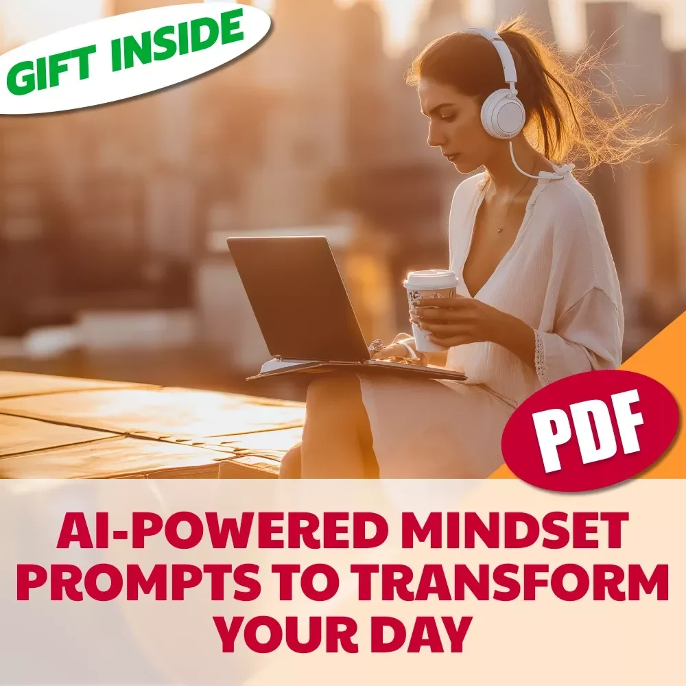 AI-Powered Mindset Prompts to Transform Your Day | Digital Guide for Positive Thinking, Daily Motivation, Productivity & Reflection | Self Growth eBook Instant Download