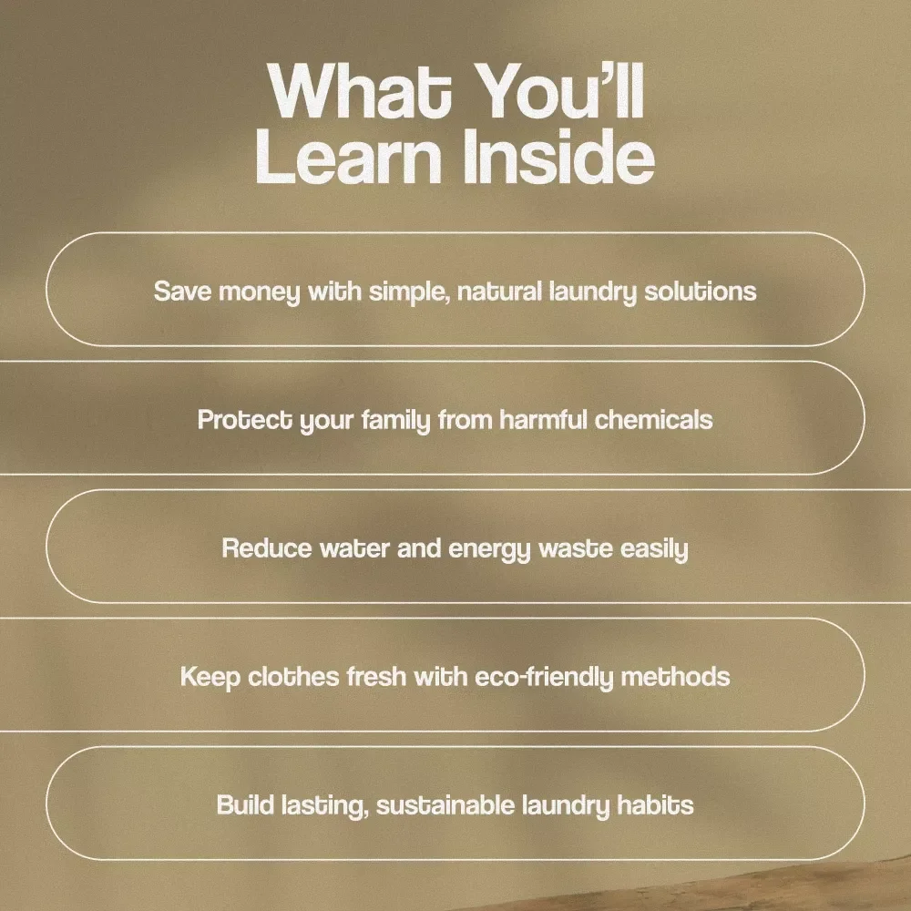 Eco-Friendly Laundry Solutions Guide | Sustainable Living eBook | Green Laundry Tips, Natural Detergents, DIY Boosters & Eco Routine Checklist