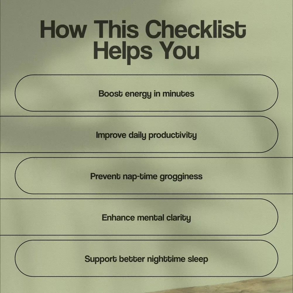 Power Nap Plans: Timing and Dos & Don’ts | Digital Download Checklist for Better Sleep, Productivity & Energy Boost