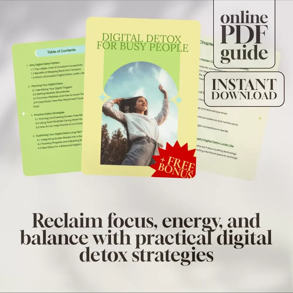 Digital Detox for Busy People | Productivity Guide, Screen Time Reduction, Mindfulness & Work-Life Balance eBook