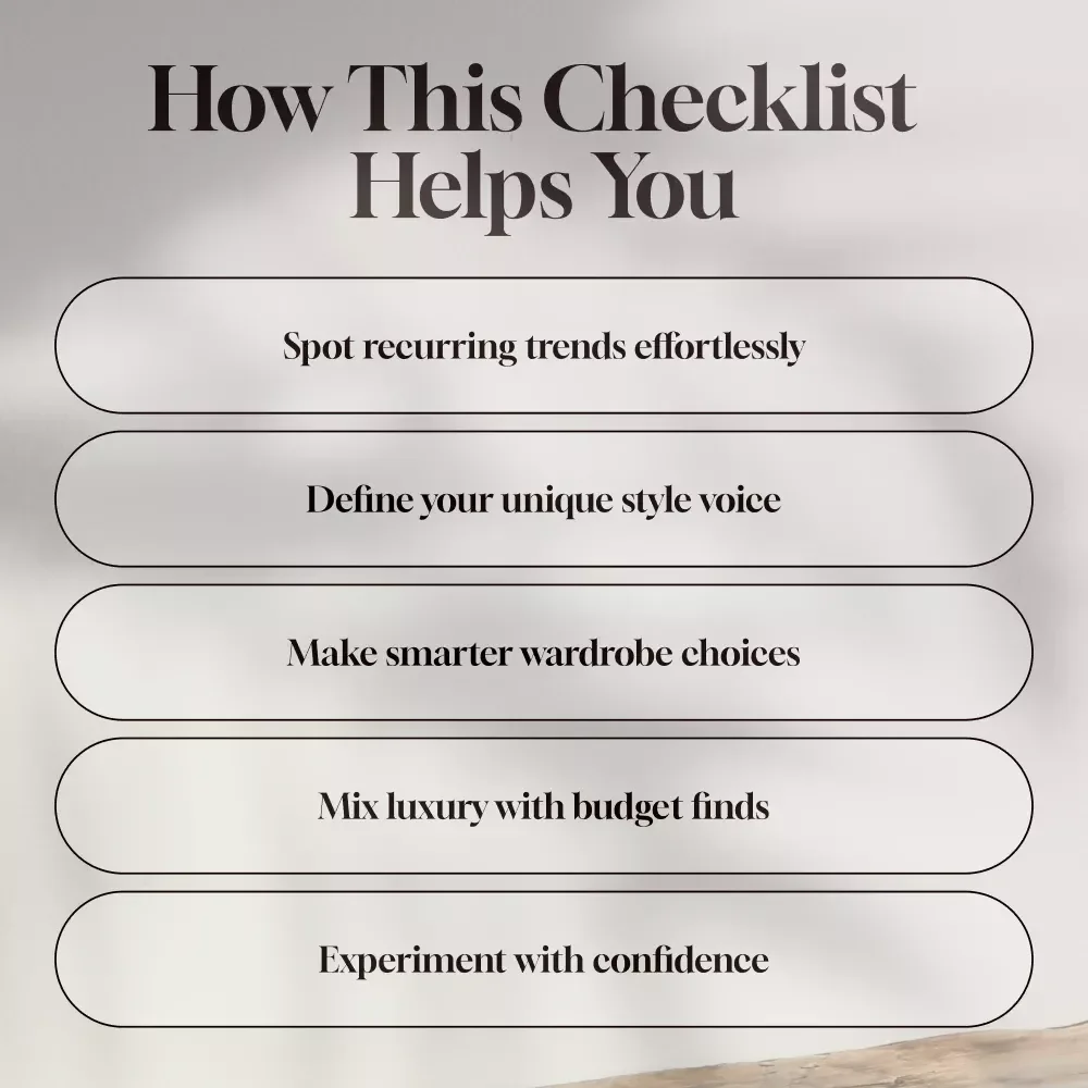 Street Style Inspiration Tracker | Printable Fashion Checklist for Outfits, Color Palettes, Trends & Wardrobe Ideas | Digital Download KEYWORDS