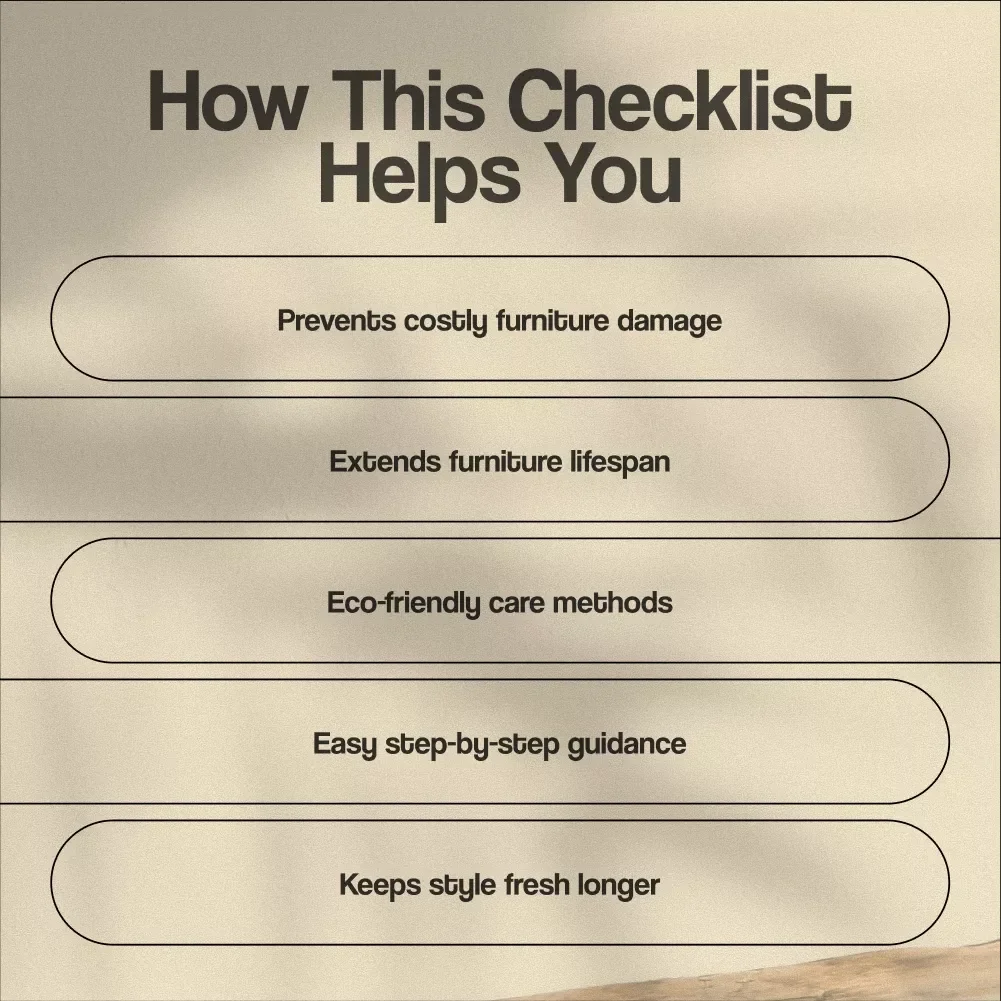 Natural Fiber Furniture Care Checklist | Digital Download for Rattan, Wicker, Bamboo & Seagrass Maintenance | Eco-Friendly Home Care Guide
