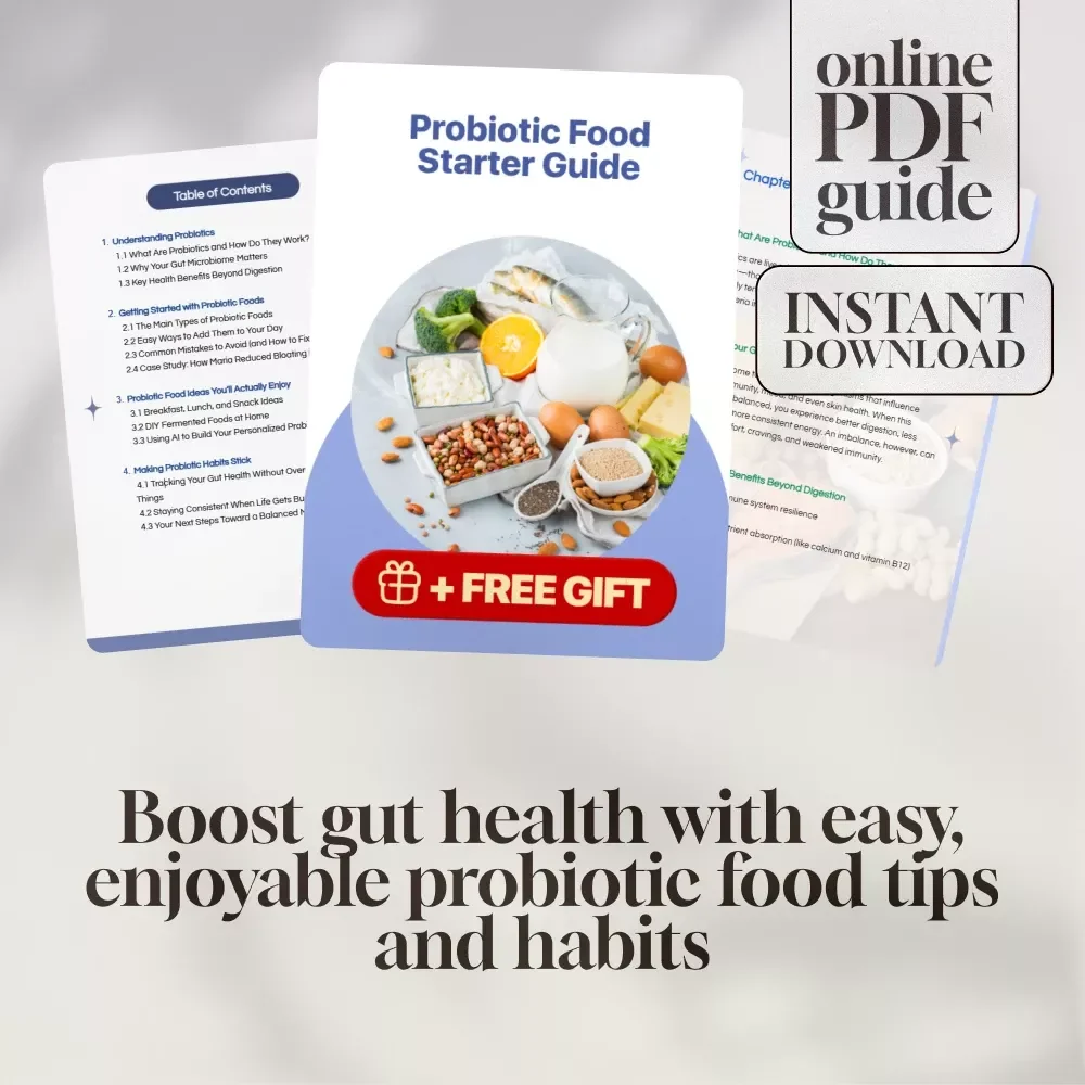 Probiotic Food Starter Guide | Digital Download Gut Health Guide, eBook & Checklist for Beginners | Improve Digestion, Fermented Foods & Microbiome Wellness KEYWORDS