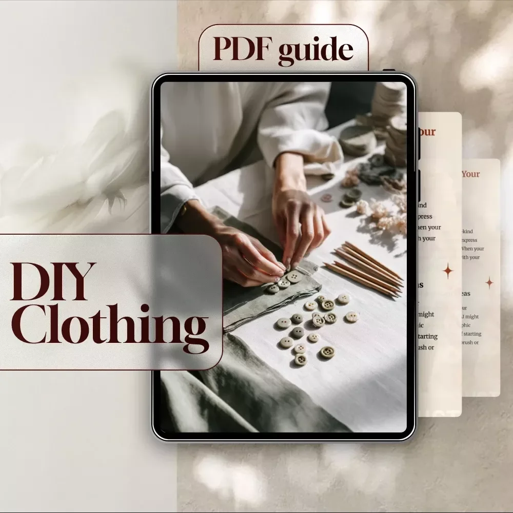 DIY Clothing Customization Workbook | Digital Guide for Beginners | eBook on Personal Style, Wardrobe Transformation, AI Design Prompts, and Sustainable Fashion