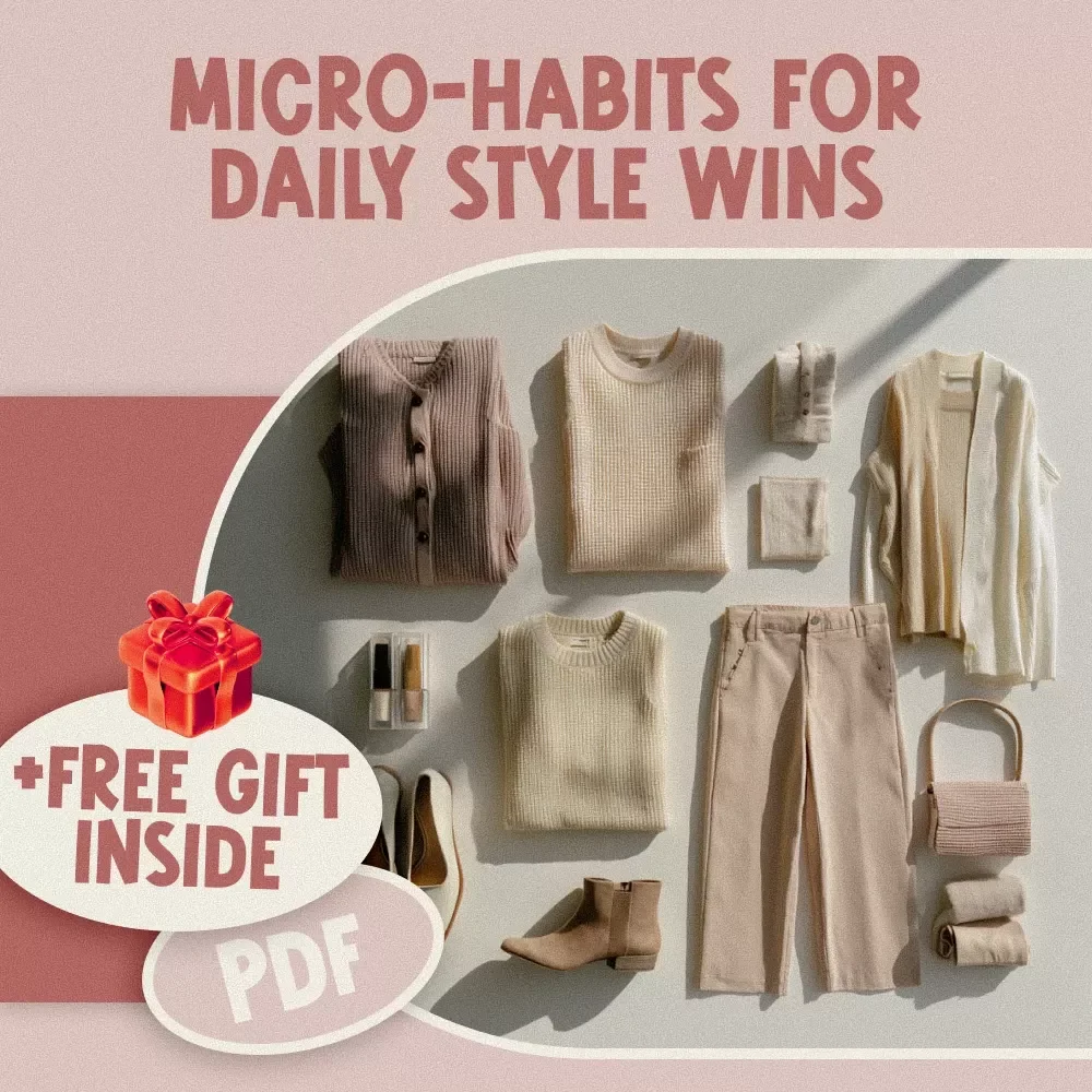 Micro-Habits for Daily Style Wins | Printable Style Checklist | Digital Download Fashion Guide for Effortless Outfits