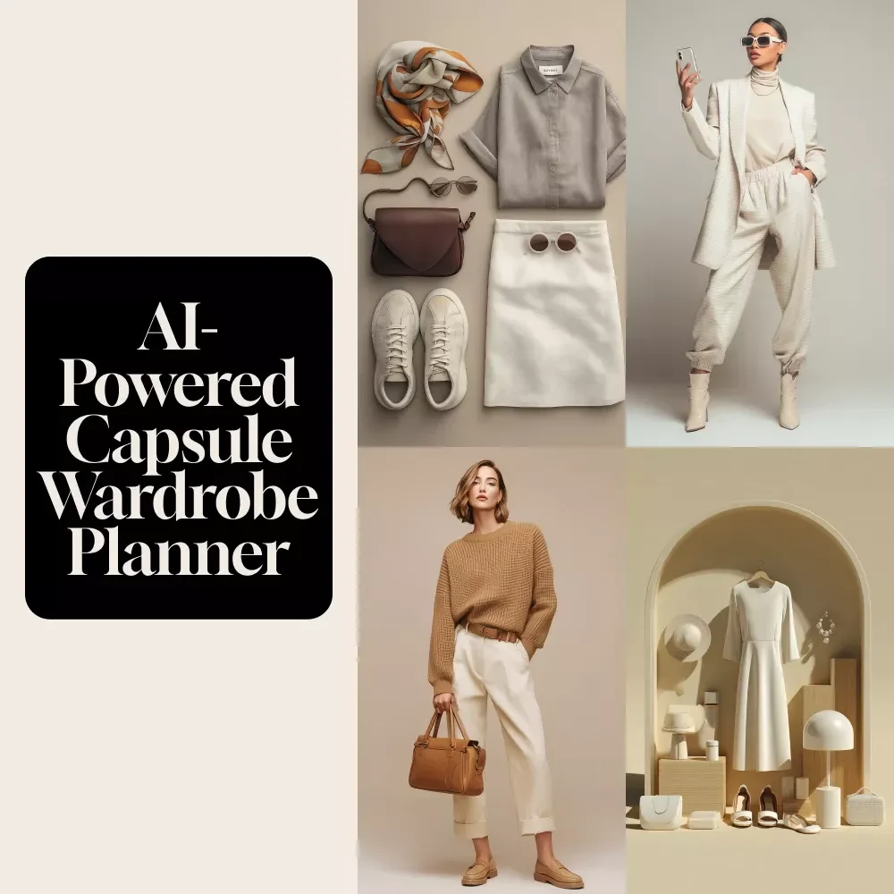 AI-Powered Capsule Wardrobe Planner | Minimalist Style Guide, Digital Download eBook, Smart Outfit Suggestions, Sustainable Fashion Checklist