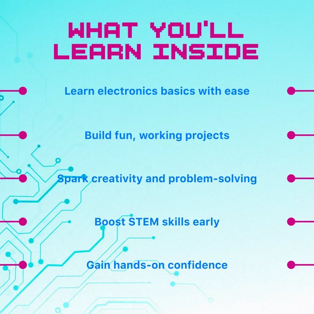 DIY Electronics for Kids & Beginners Guide | Fun STEM Projects, eBook, and Printable Checklist for Learning Circuits & Electronics at Home
