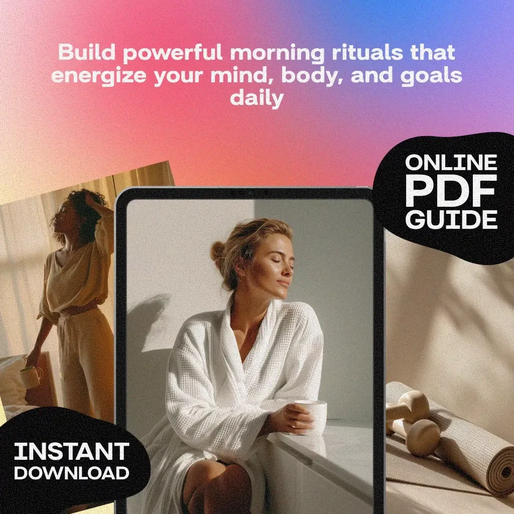 Morning Mindset Rituals That Stick | Daily Routine Checklist for Productivity, Self-Care, and Positive Energy | Digital Download PDF