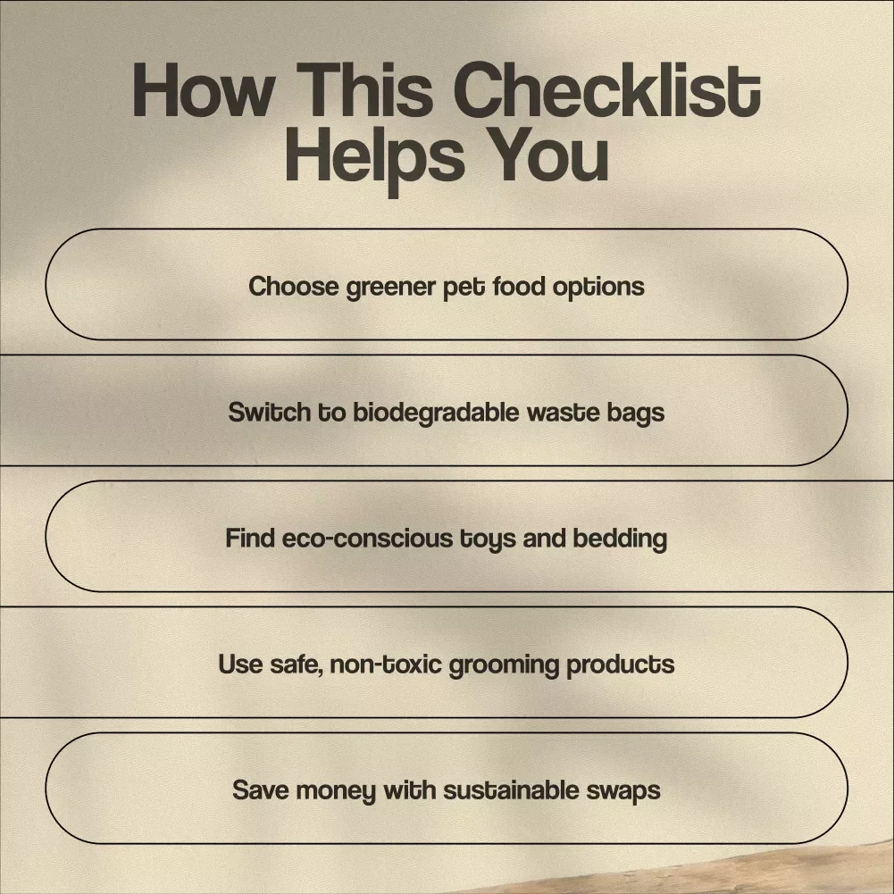 Green Pet Care Essentials Checklist | Eco-Friendly Pet Care Guide | Digital Download for Sustainable Living with Pets
