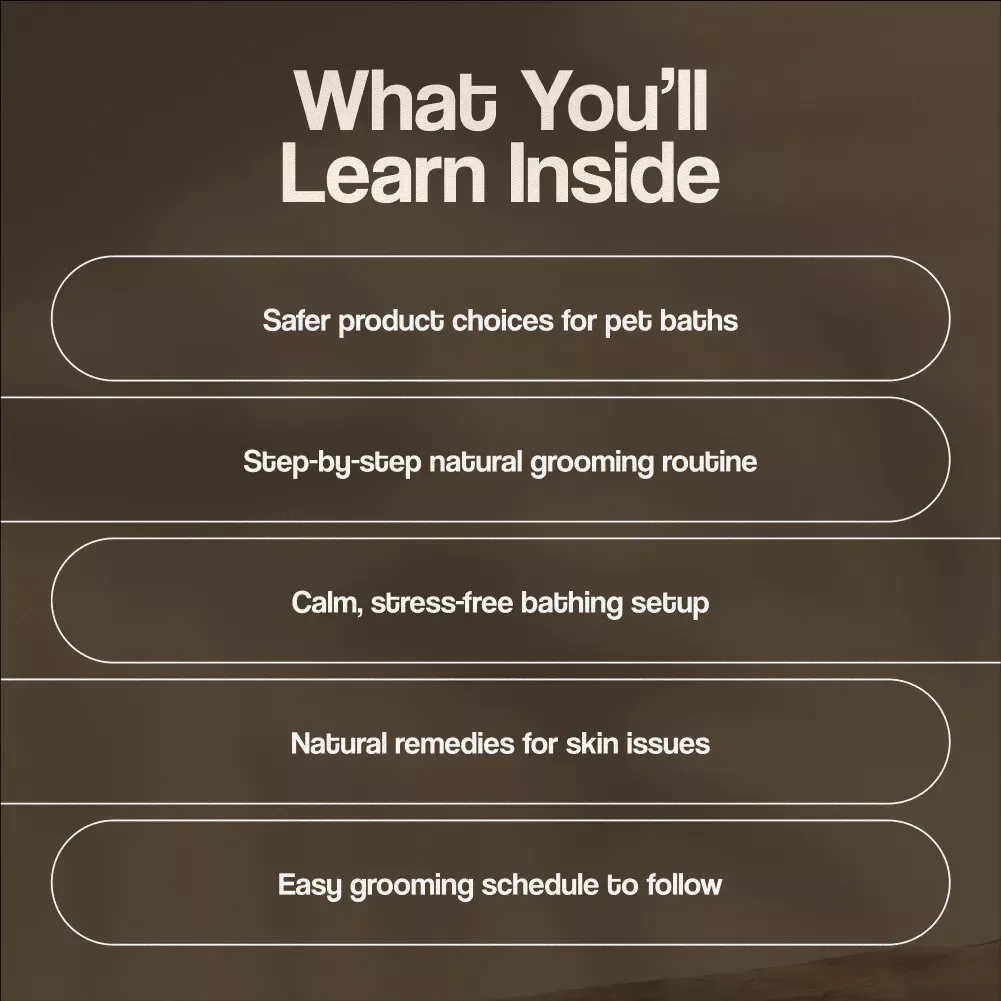 Natural Pet Bath & Grooming Guide | Digital Download | Holistic Pet Care eBook for Healthy Skin, Coat & Stress-Free Grooming