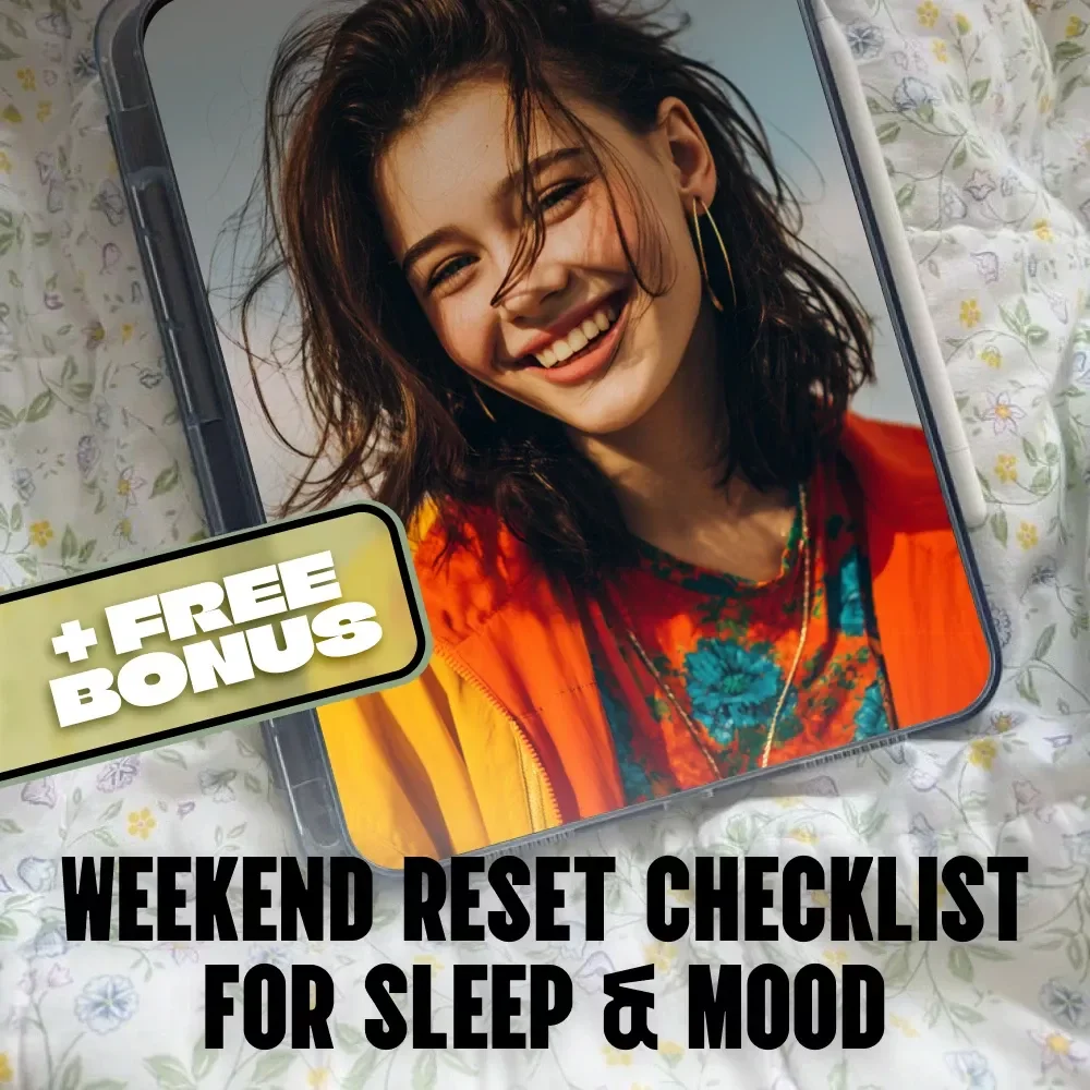 Weekend Reset Checklist for Sleep & Mood | Digital Download Self-Care Guide | Wellness, Mindfulness, Better Sleep & Mood Boost Routine | Printable PDF Checklist