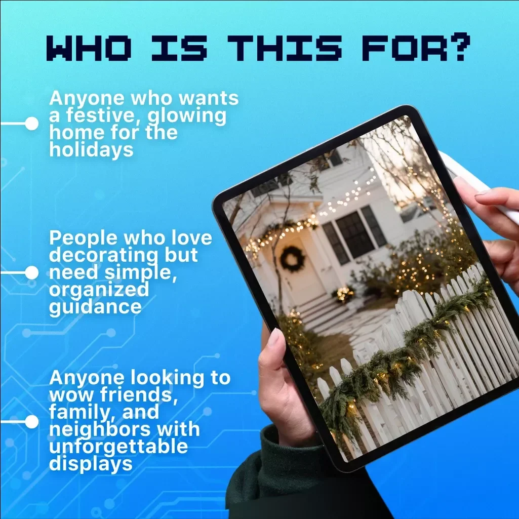 DIY Home Light Shows & Holiday Displays Checklist | Christmas Lights Planner | Outdoor Holiday Decor Guide | Digital Download