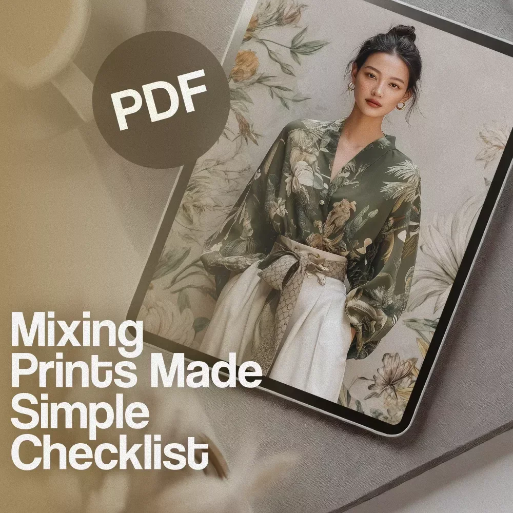 Mixing Prints Made Simple Checklist – Easy Fashion Guide for Bold Outfit Pairings, AI Styling Tips & Print Mixing Inspiration