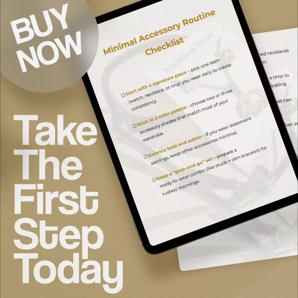 Minimal Accessory Routine Checklist | Digital Download | Wardrobe Simplifying Guide for Effortless Style