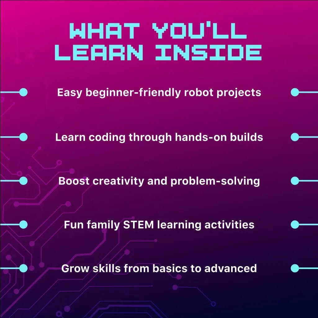 Home Robotics Projects for All Ages | Digital Download Guide | Beginner to Advanced Robotics eBook with DIY Robot Projects, Sensors, Coding & Family STEM Learning