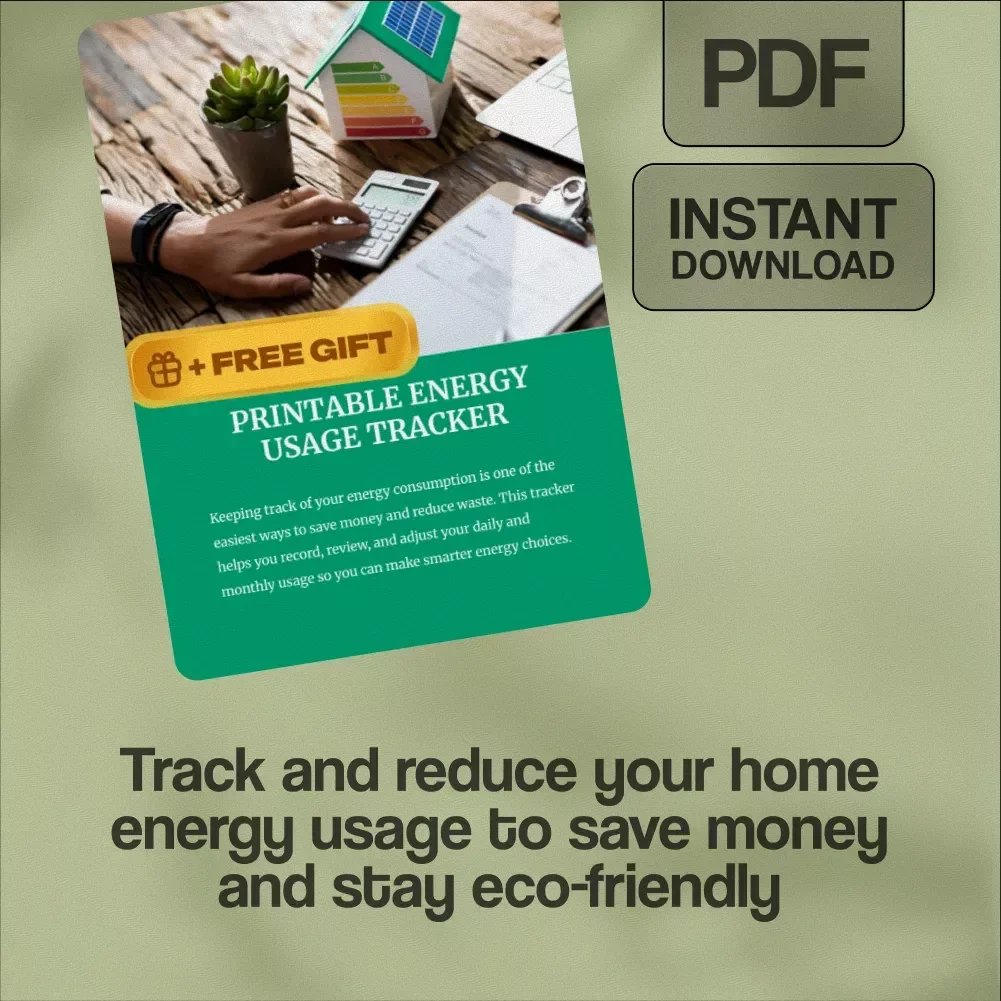 Printable Energy Usage Tracker – Easy-to-Use Digital Checklist for Monitoring & Reducing Home Energy Consumption