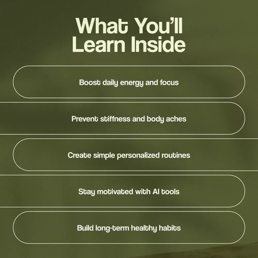 Build a WFH Movement Routine | Digital Download Guide for Remote Workers, Productivity, Health & Wellness, AI Tools, Stretch Breaks