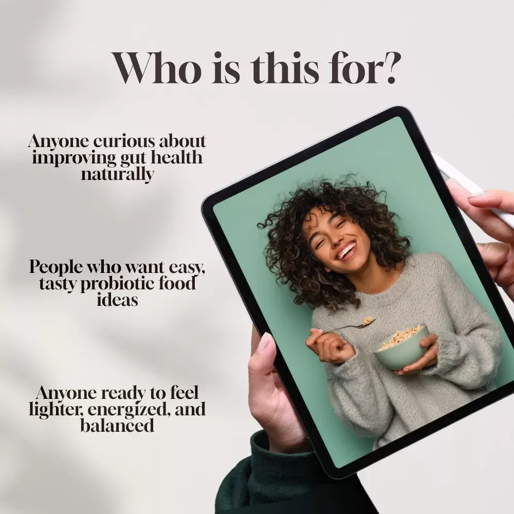 Probiotic Food Starter Guide | Digital Download Gut Health Guide, eBook & Checklist for Beginners | Improve Digestion, Fermented Foods & Microbiome Wellness KEYWORDS