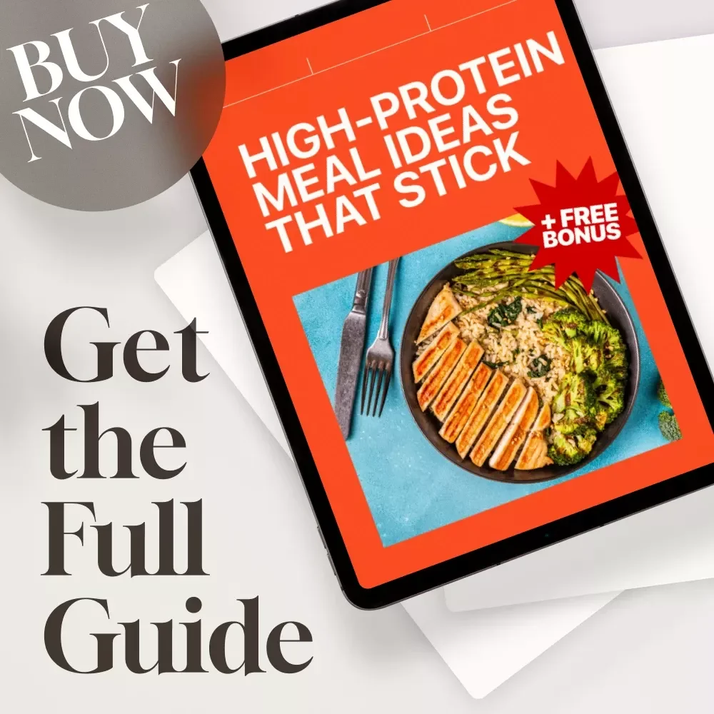 High-Protein Meal Ideas That Stick | Guide for Healthy Eating, Energy Boost, Weight Management, and Muscle Support | Digital Download eBook & Checklist with KEYWORDS