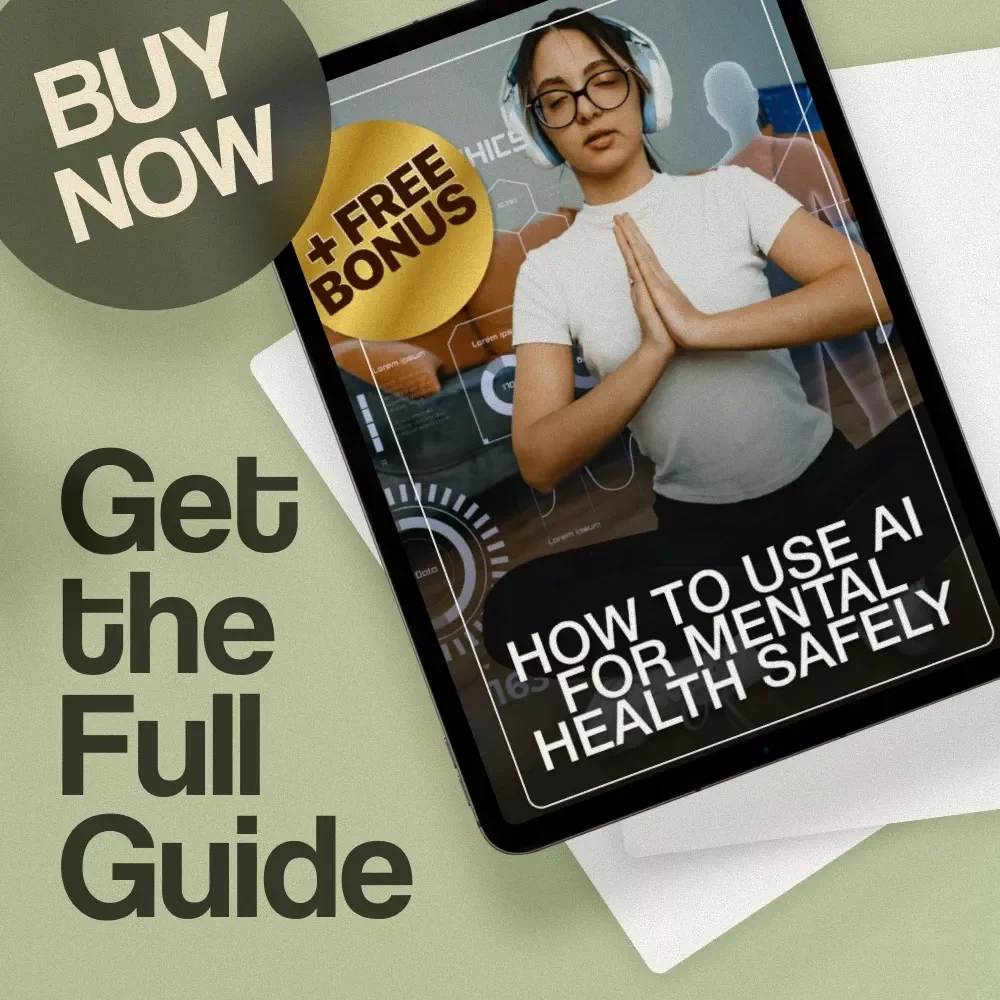 How to Use AI for Mental Health Safely | Digital Download Guide for Emotional Wellbeing, Stress Relief & AI Wellness Tools