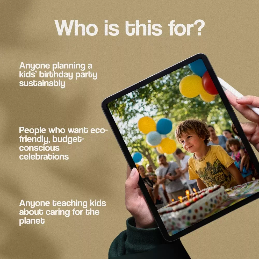 Zero-Waste Kids’ Birthday Party Guide | Eco-Friendly Party Planning eBook | Digital Download Sustainable Checklist